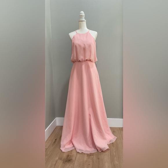 🌟Host Pick🌟Women’s Blush Pink Abby Paris Chiffon Dress - Picture 3 of 12
